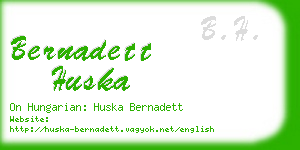 bernadett huska business card